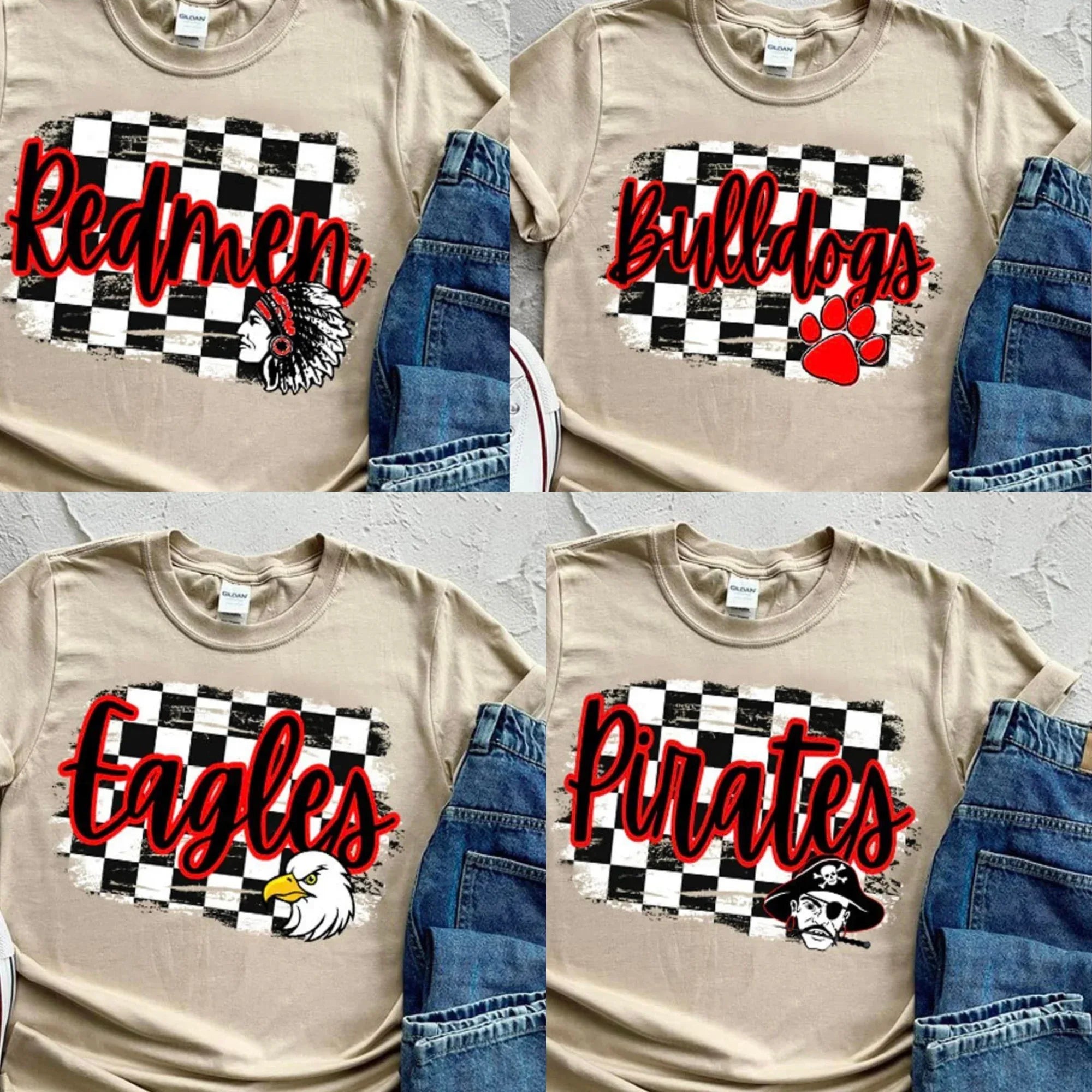 Checkered Mascot Design Mockup- No Physical Item! - Merch Girls