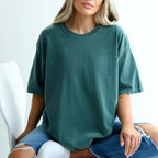 Stitched Cross Embroidered Comfort Color Tee | QUICK SHIP - Merch Girls