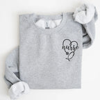 Nurse Left Chest Embroidered Sweatshirt | QUICK SHIP - Merch Girls
