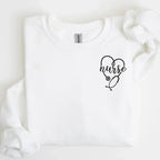 Nurse Left Chest Embroidered Sweatshirt | QUICK SHIP - Merch Girls