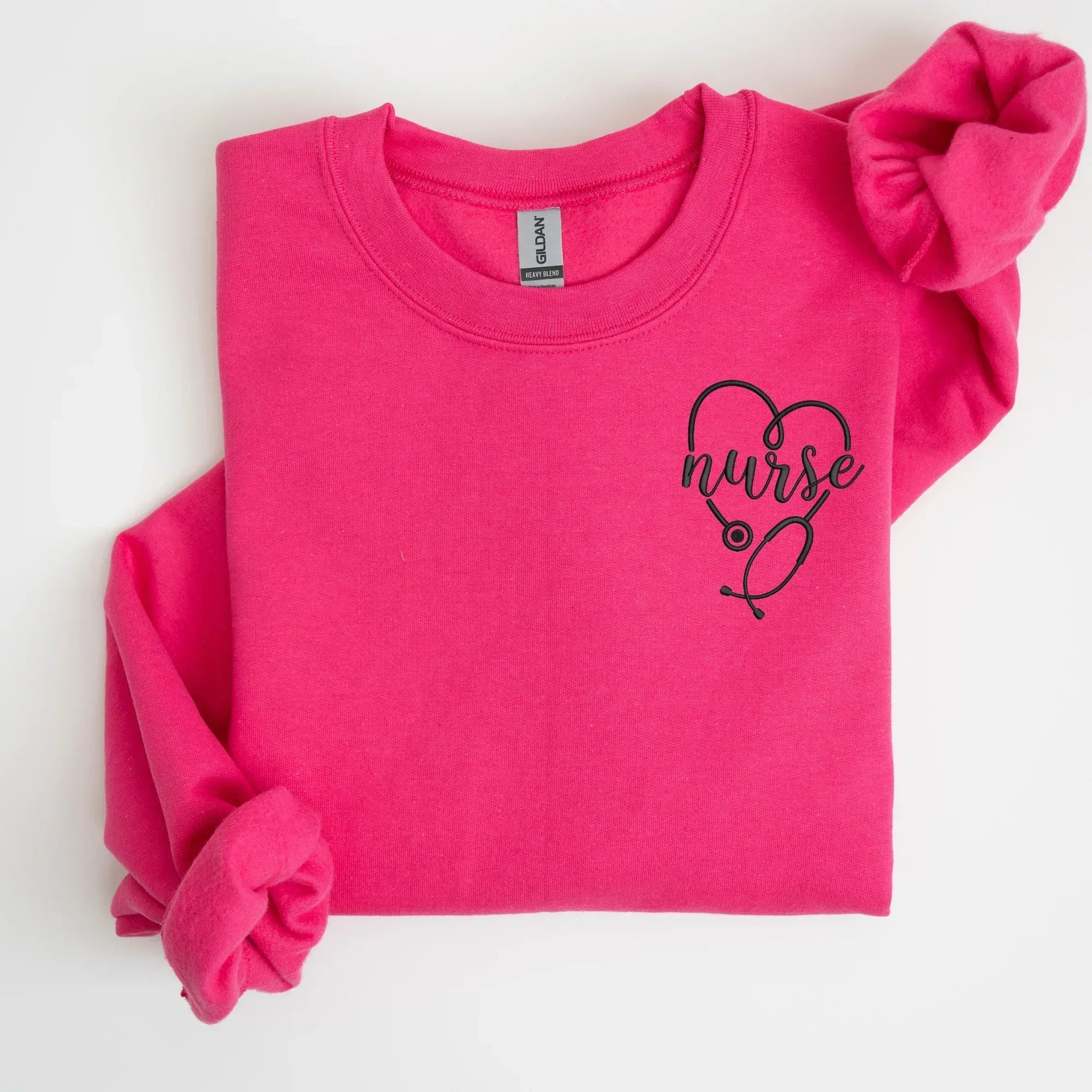Nurse Left Chest Embroidered Sweatshirt | QUICK SHIP - Merch Girls