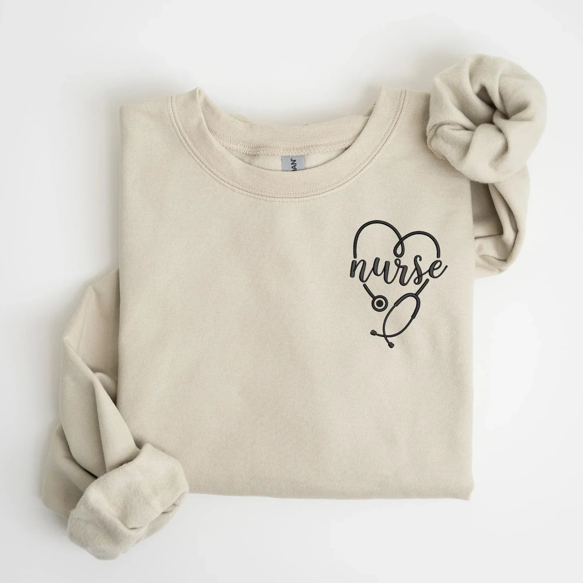 Nurse Left Chest Embroidered Sweatshirt | QUICK SHIP - Merch Girls
