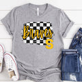 Braves Checkered DTF Transfer - Merch Girls