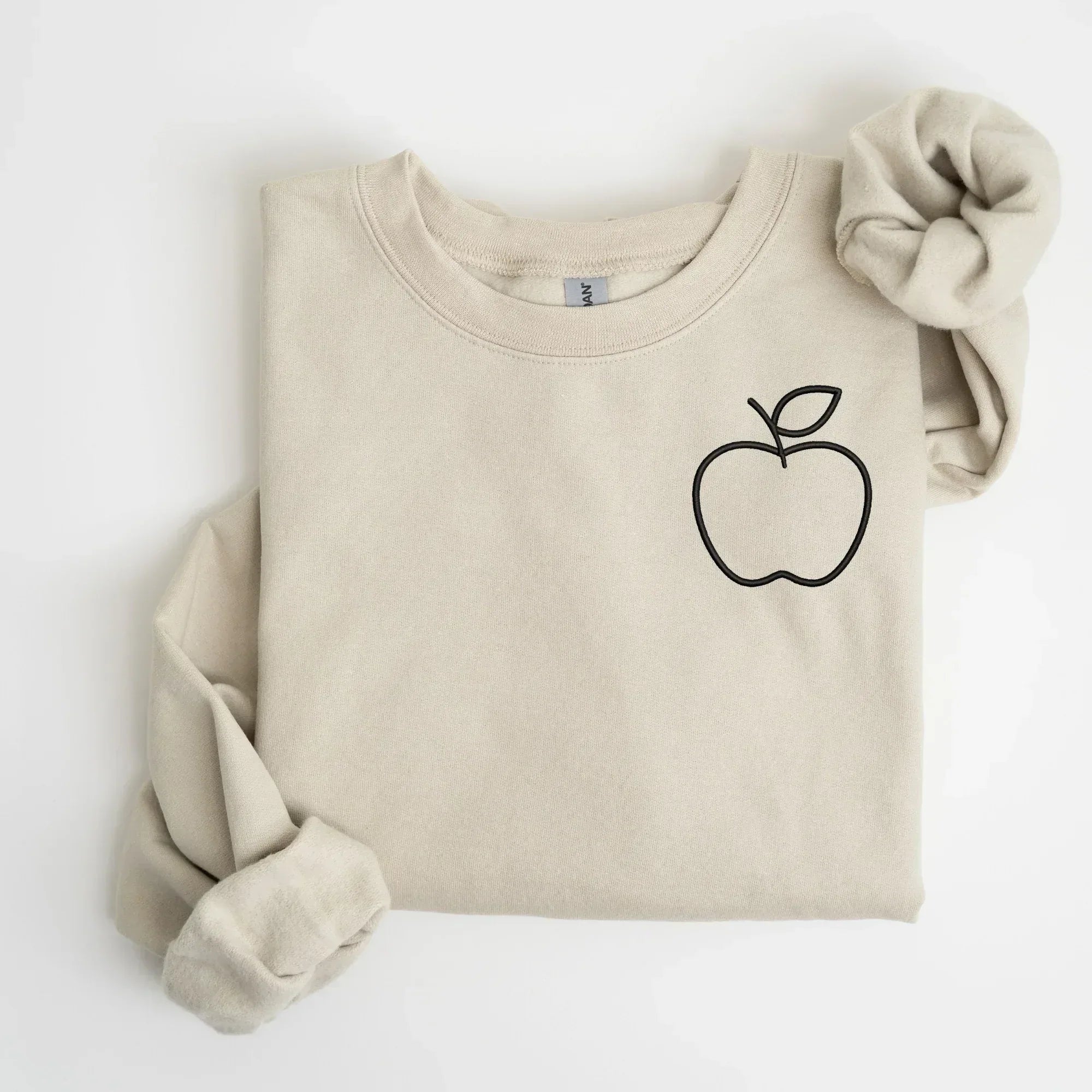 Apple Left Chest Embroidered Sweatshirt | QUICK SHIP - Merch Girls