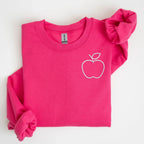 Apple Left Chest Embroidered Sweatshirt | QUICK SHIP - Merch Girls
