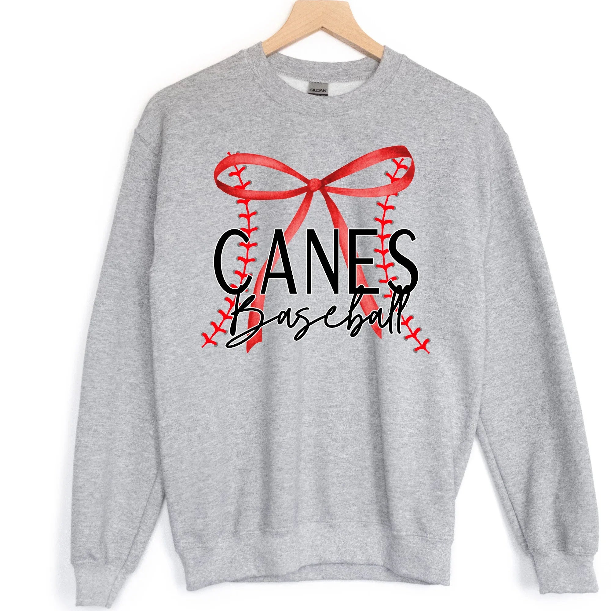 Canes Laces Baseball DTF Transfer - Merch Girls