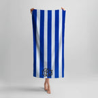 Custom Embroidered Striped Beach Towels - Merch Girls