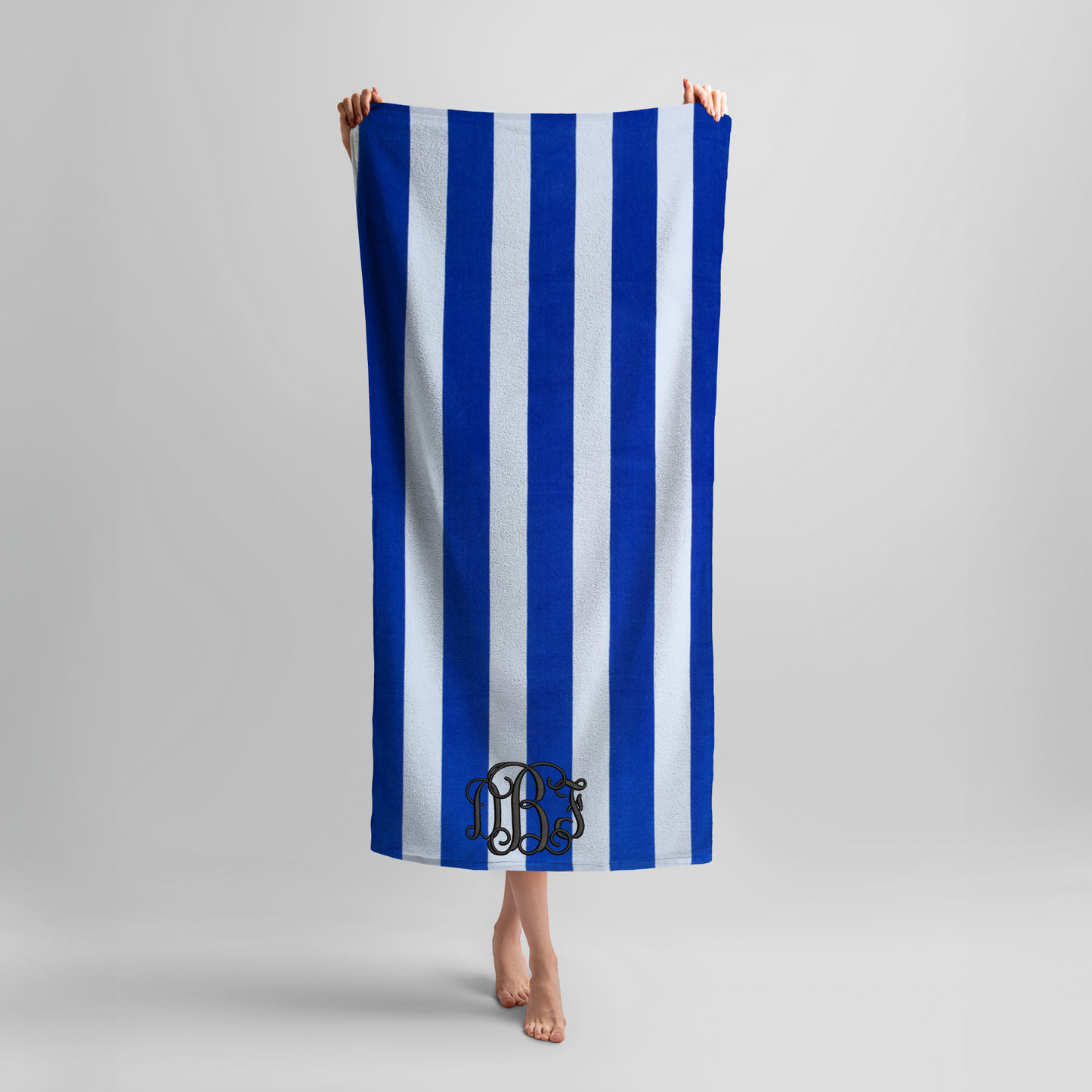 Custom Embroidered Striped Beach Towels