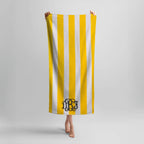 Custom Embroidered Striped Beach Towels - Merch Girls