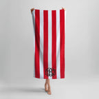 Custom Embroidered Striped Beach Towels - Merch Girls