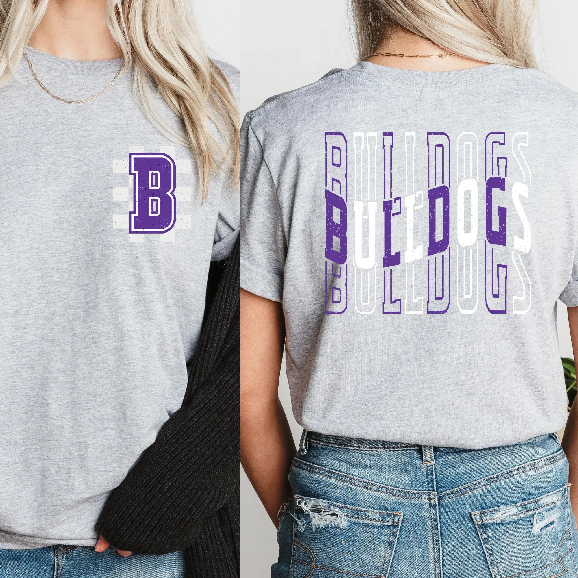 Bulldogs Varsity Wave DTF Transfer - Merch Girls