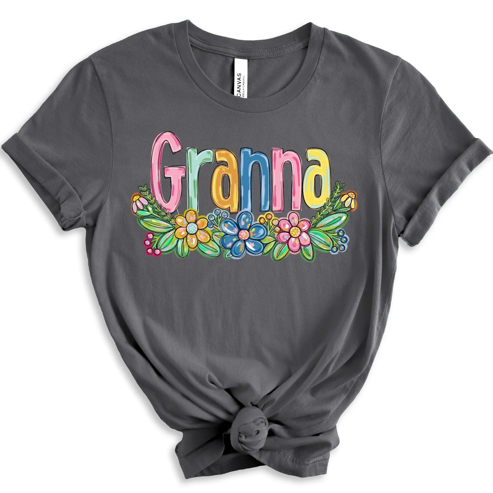 Granna Spring Floral Hand Painted DTF Transfer - Merch Girls