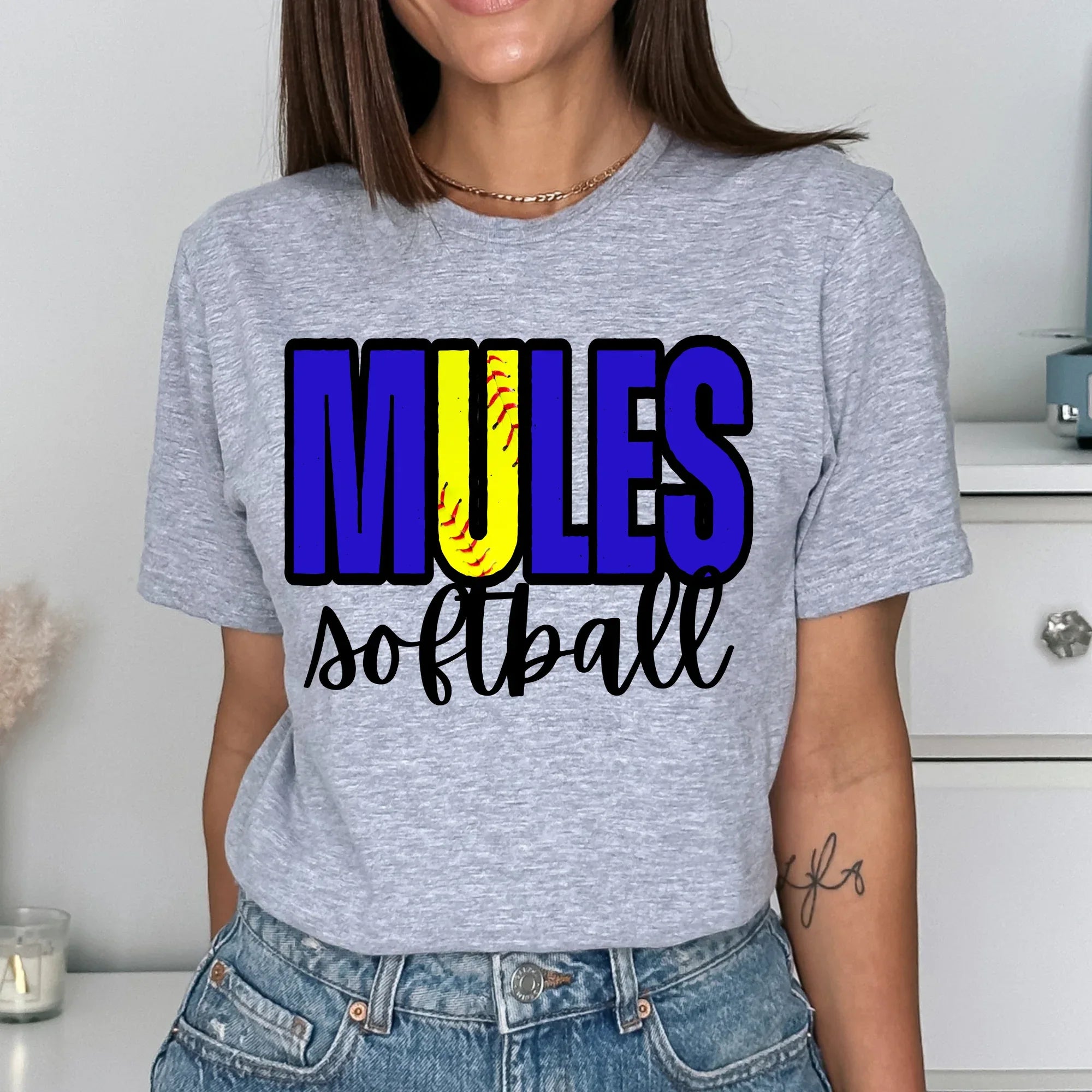 Mules Softball DTF Transfer - Merch Girls