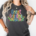 Great Grandma Spring Floral Hand Painted DTF Transfer - Merch Girls