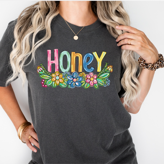 Honey Spring Floral Hand Painted DTF Transfer