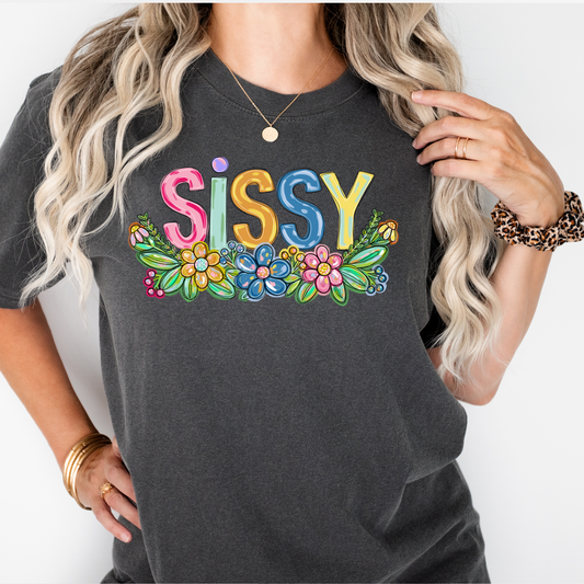 Sissy Spring Floral Hand Painted DTF Transfer