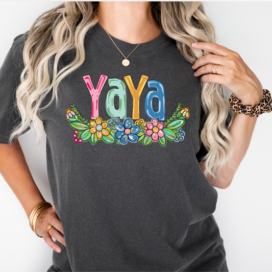 Yaya Spring Floral Hand Painted DTF Transfer