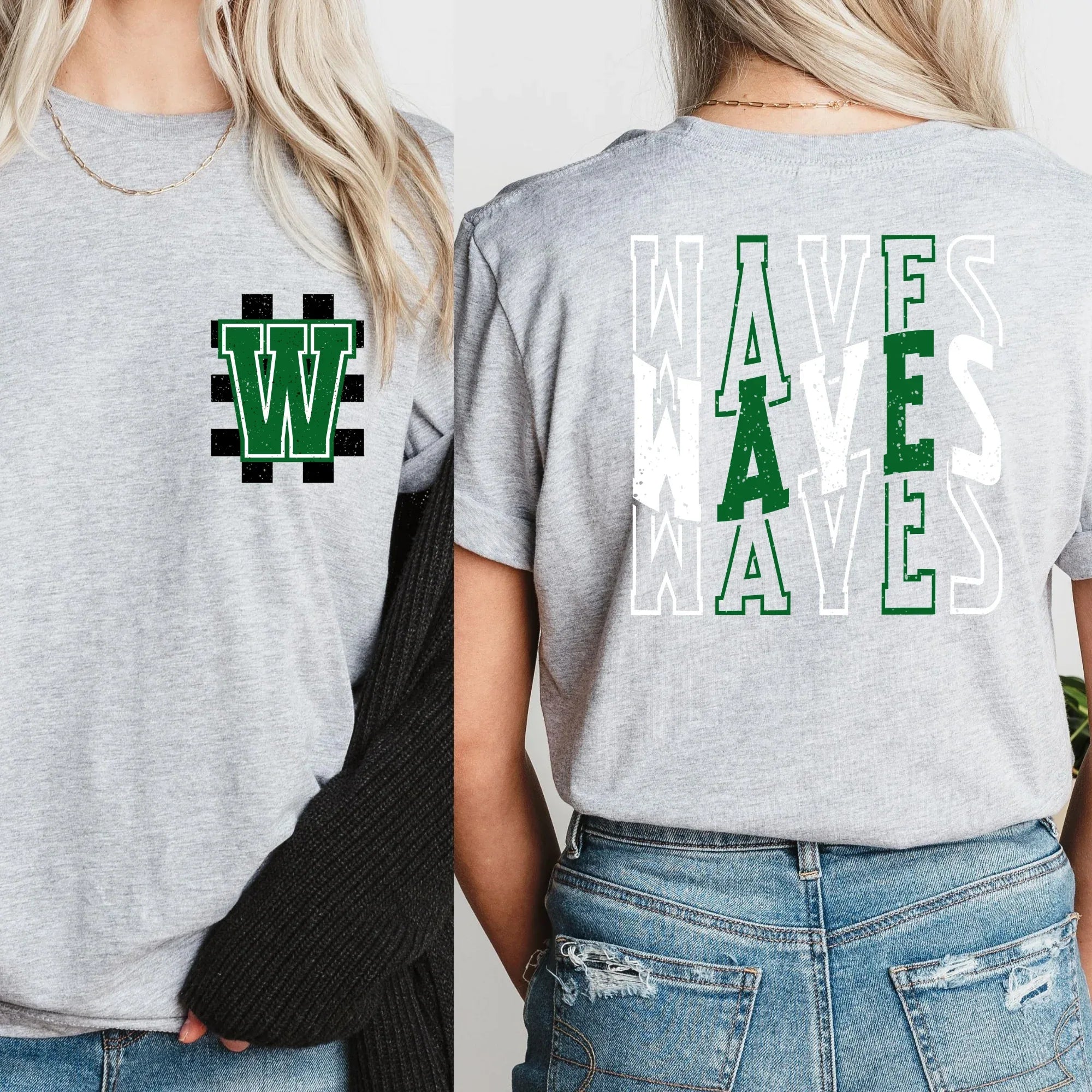 Waves Varsity Wave DTF Transfer - Merch Girls