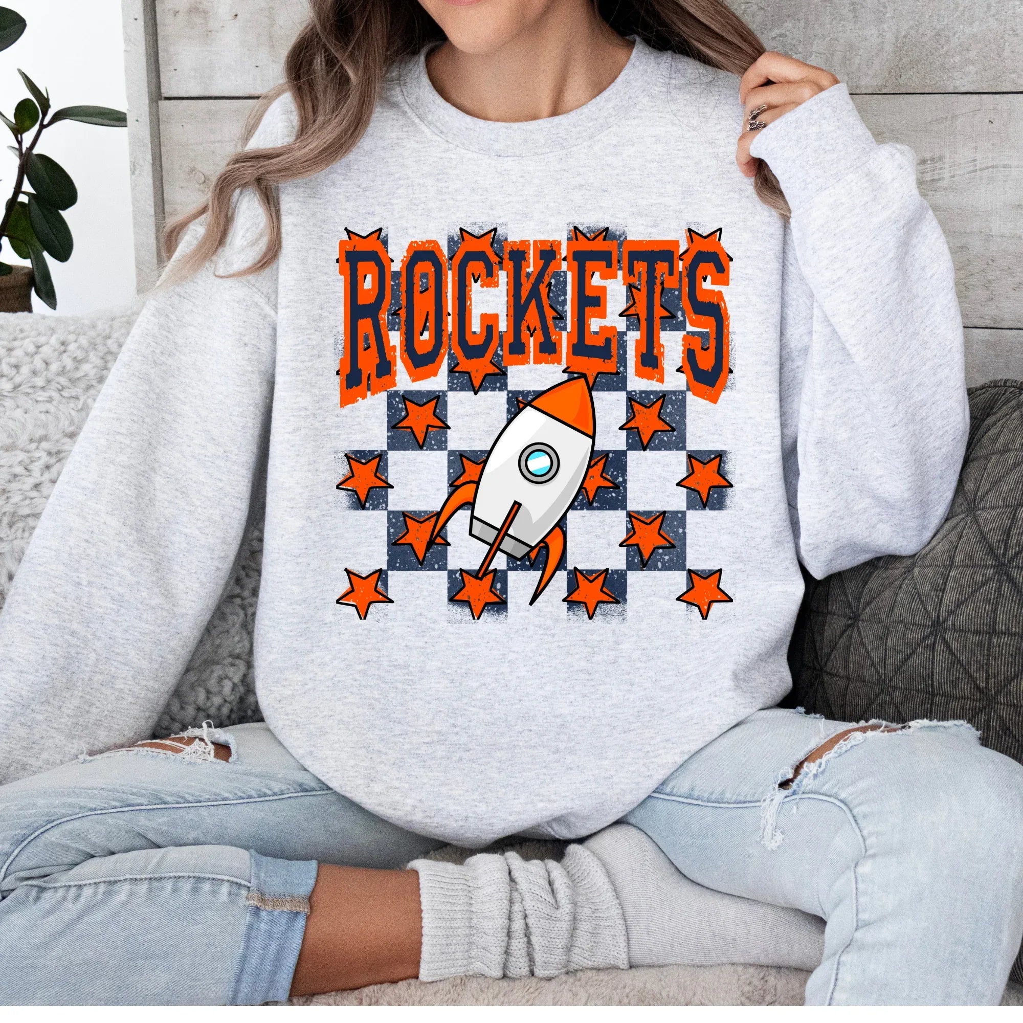 Rockets Retro Varsity DTF Transfer - Merch Girls