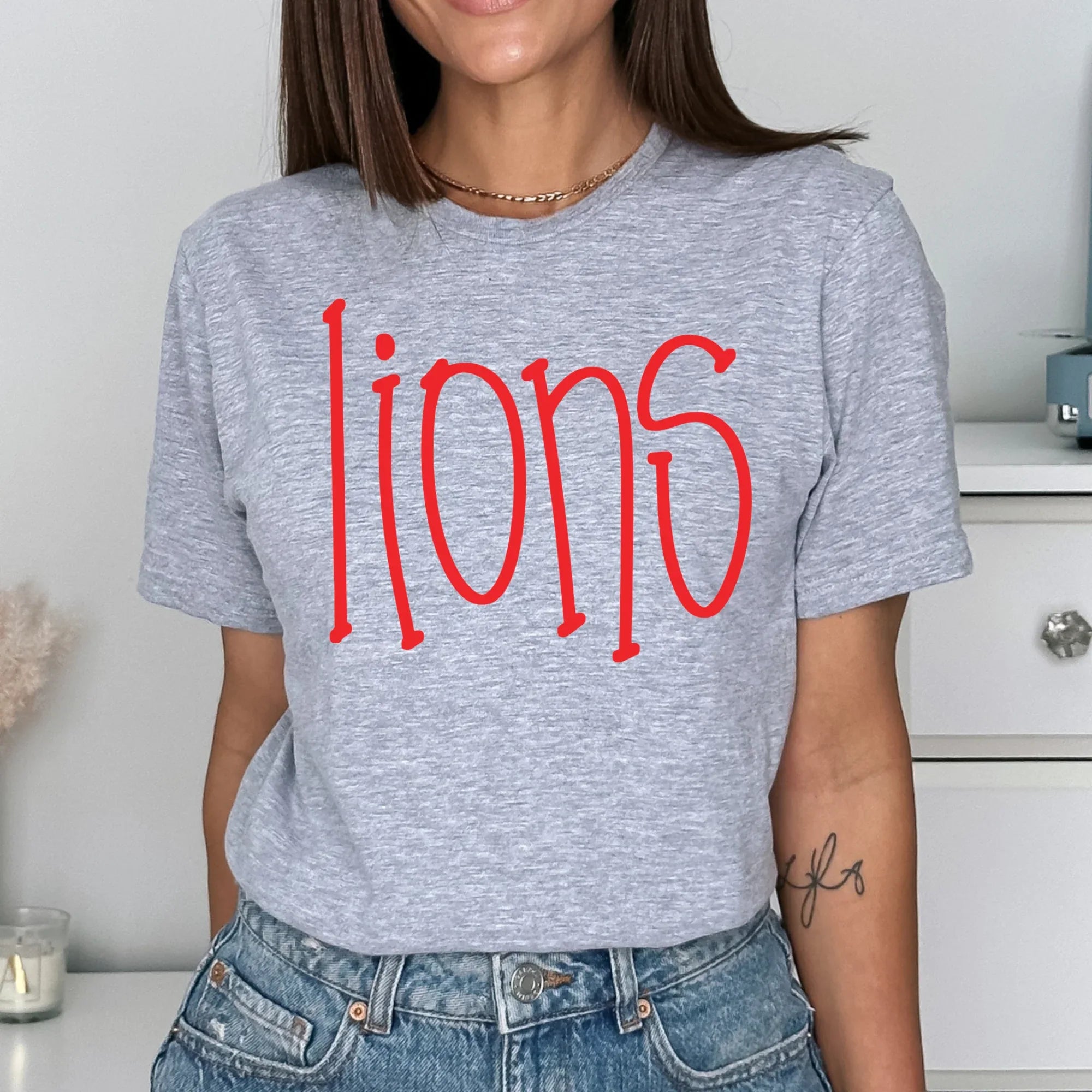 Lions Hand Letter DTF Transfer - Merch Girls