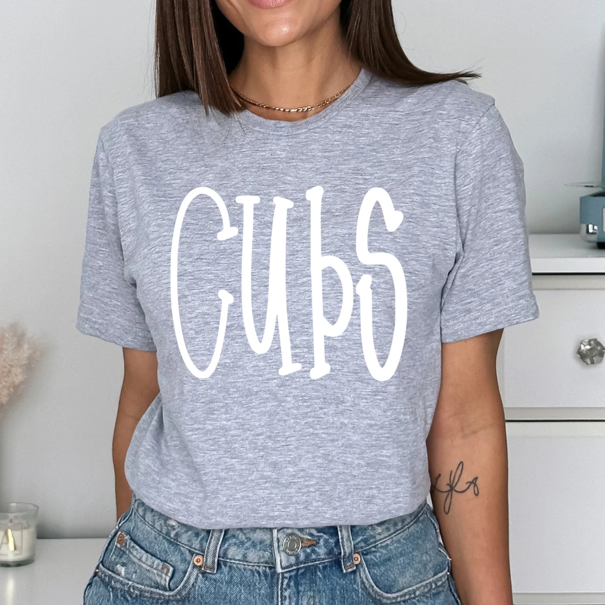 Cubs Hand Letter DTF Transfer - Merch Girls