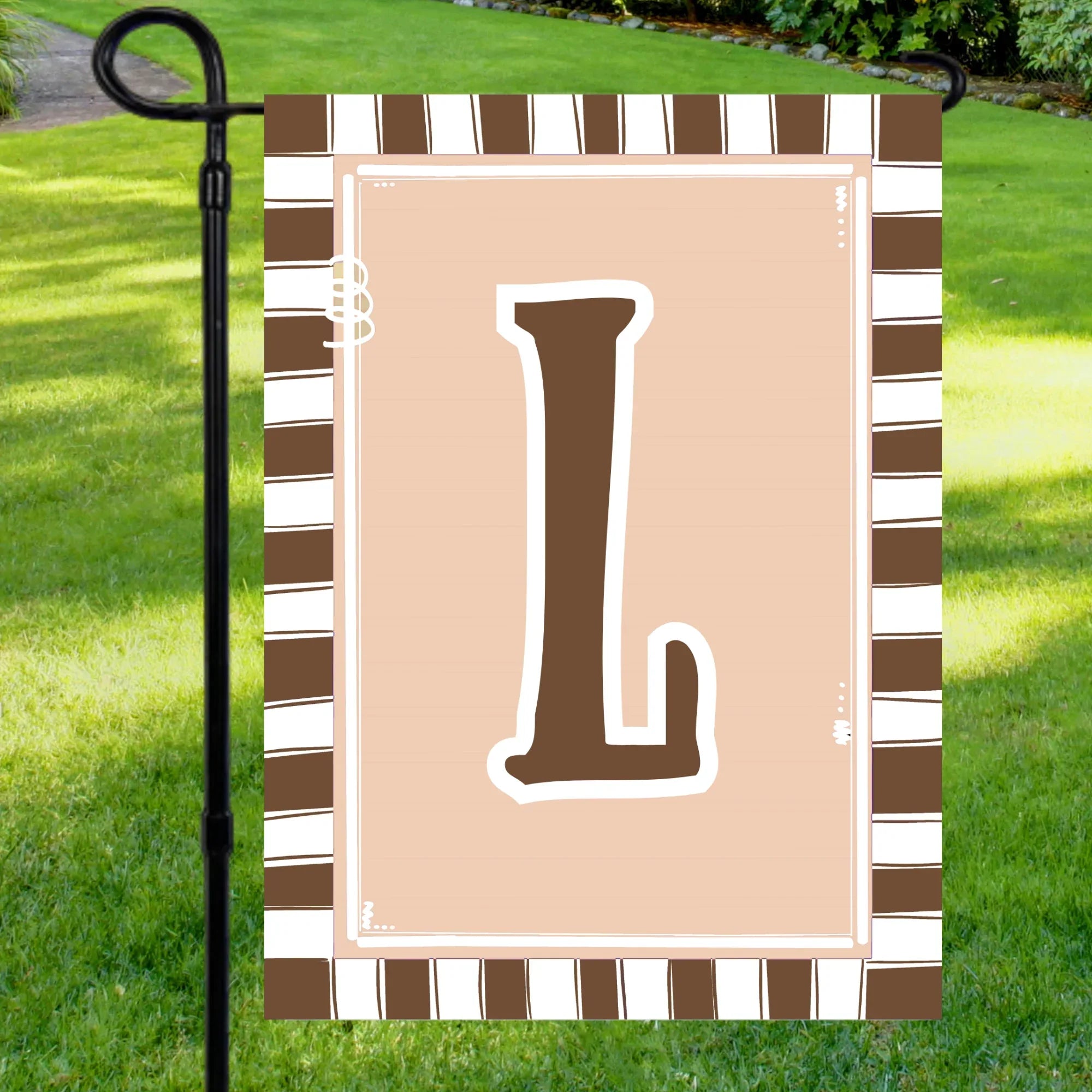 Boho Monogram Garden Flag - Merch Girls