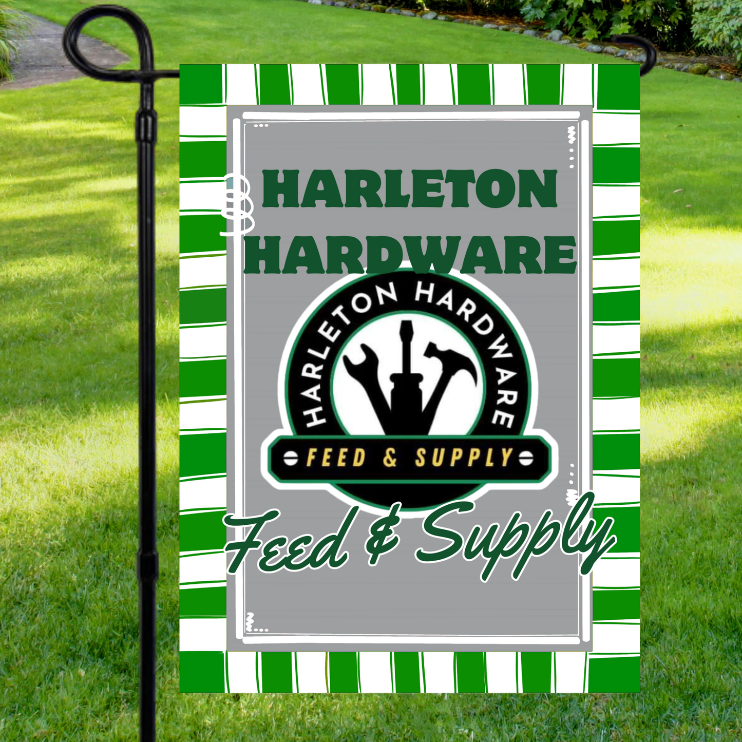 Harleton Hardware Feed & Supply Garden Flag