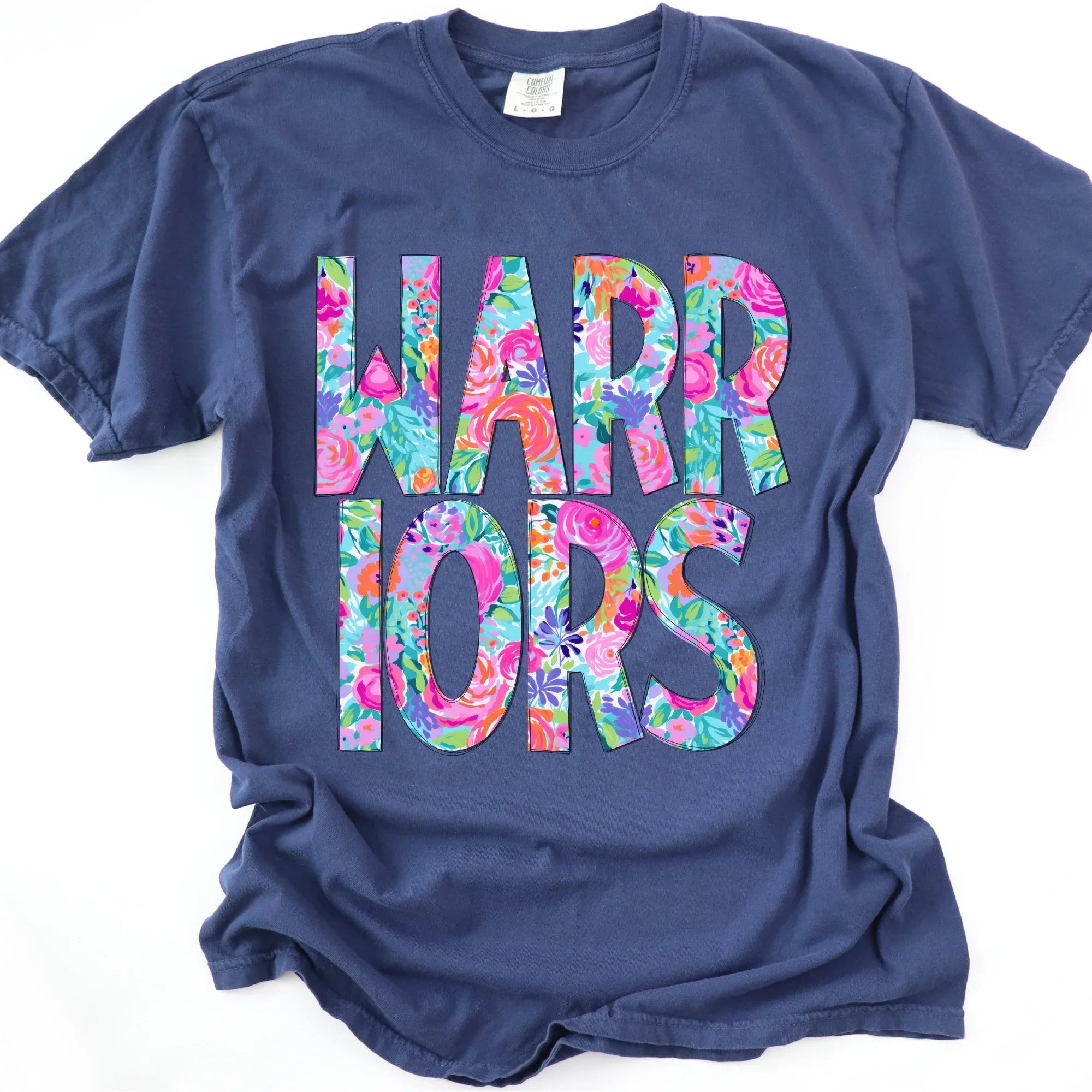 Warriors Floral Garden Mascots DTF Transfer - Merch Girls