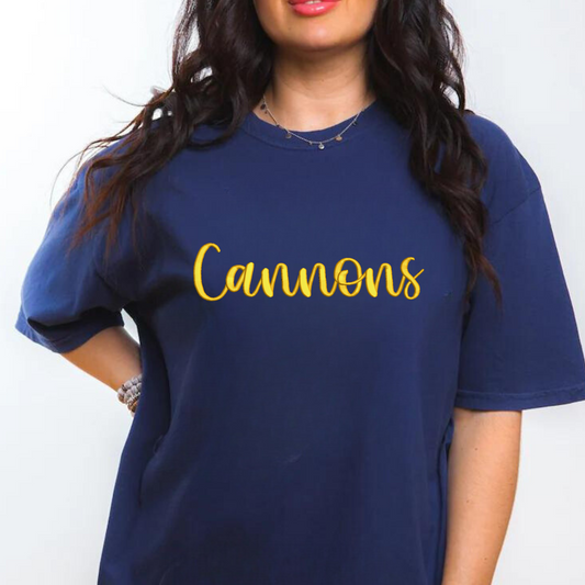 Cannons 3D Puff Embroidered CC Short Sleeve/Sweatshirt