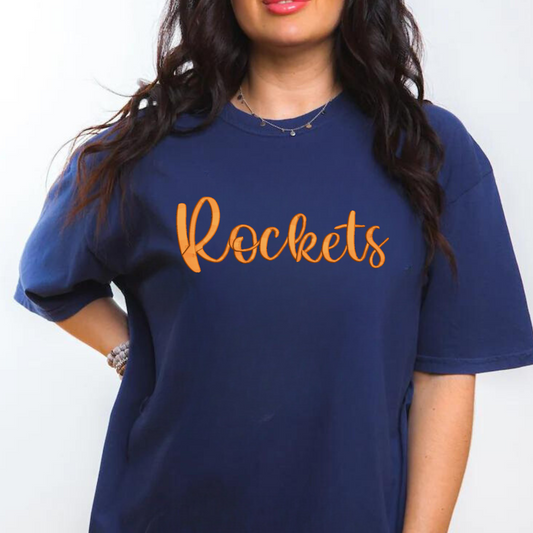 Rockets 3D Puff Embroidered CC Short Sleeve/Sweatshirt