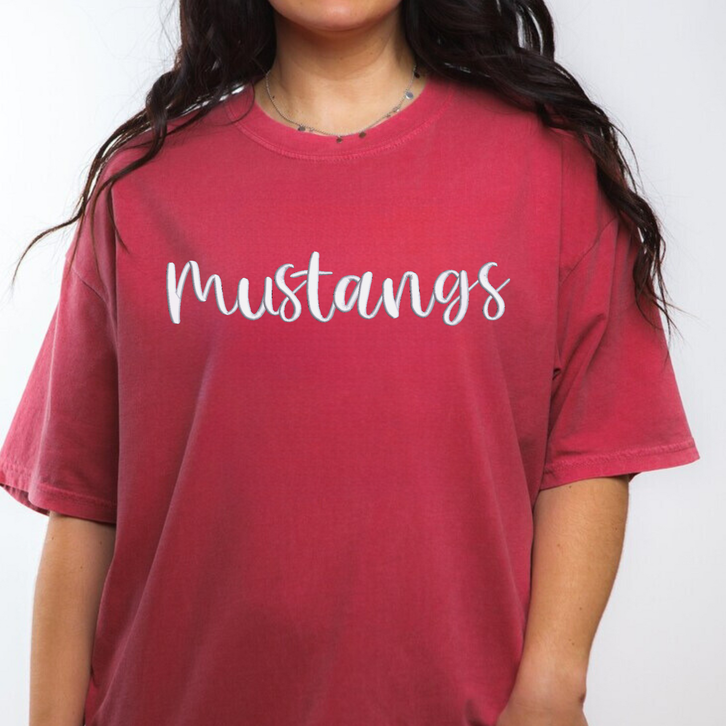 Mustangs 3D Puff Embroidered CC Short Sleeve/Sweatshirt