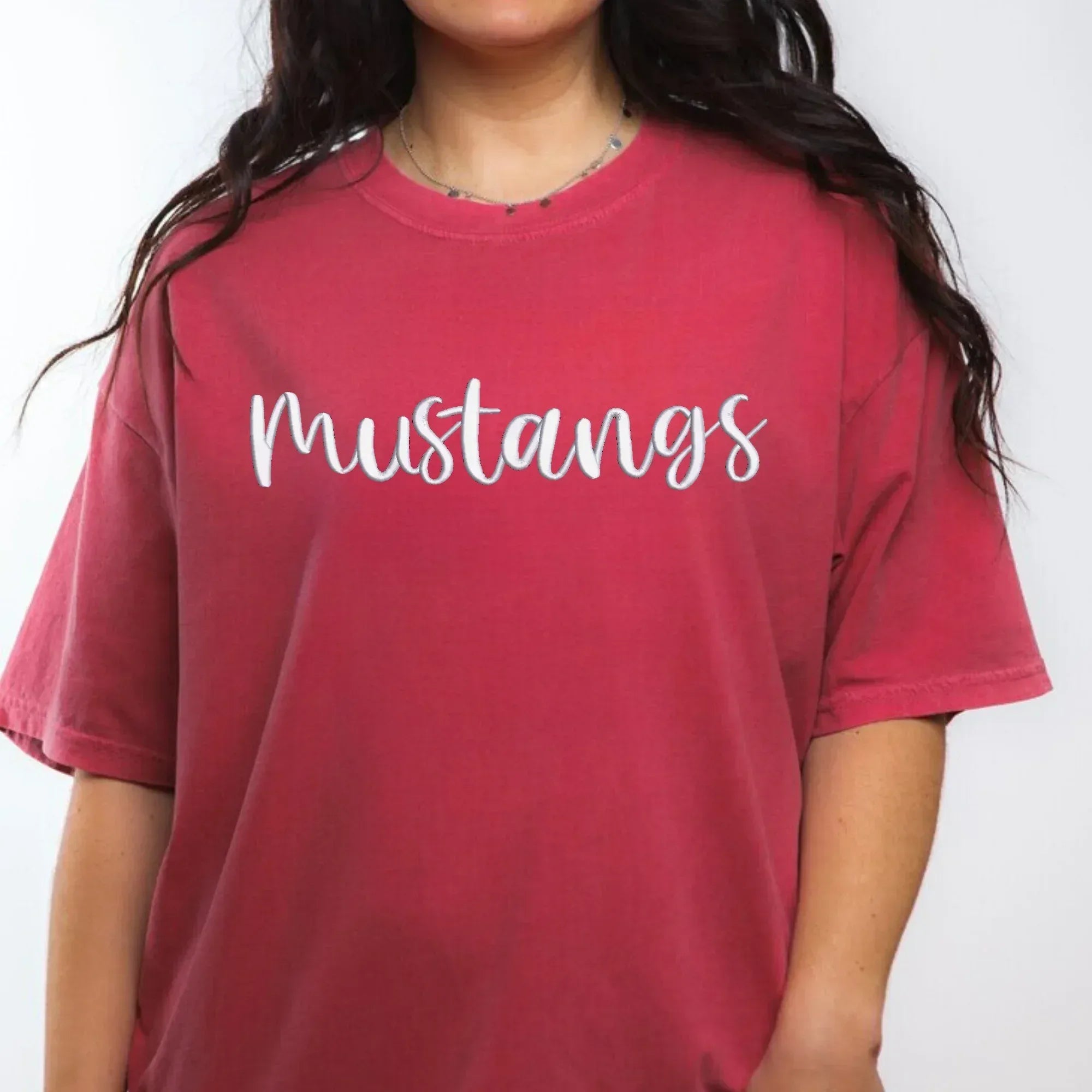 Mustangs 3D Puff Embroidered CC Short Sleeve/Sweatshirt - Merch Girls