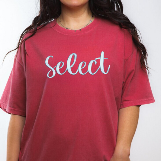 Select 3D Puff Embroidered CC Short Sleeve/Sweatshirt