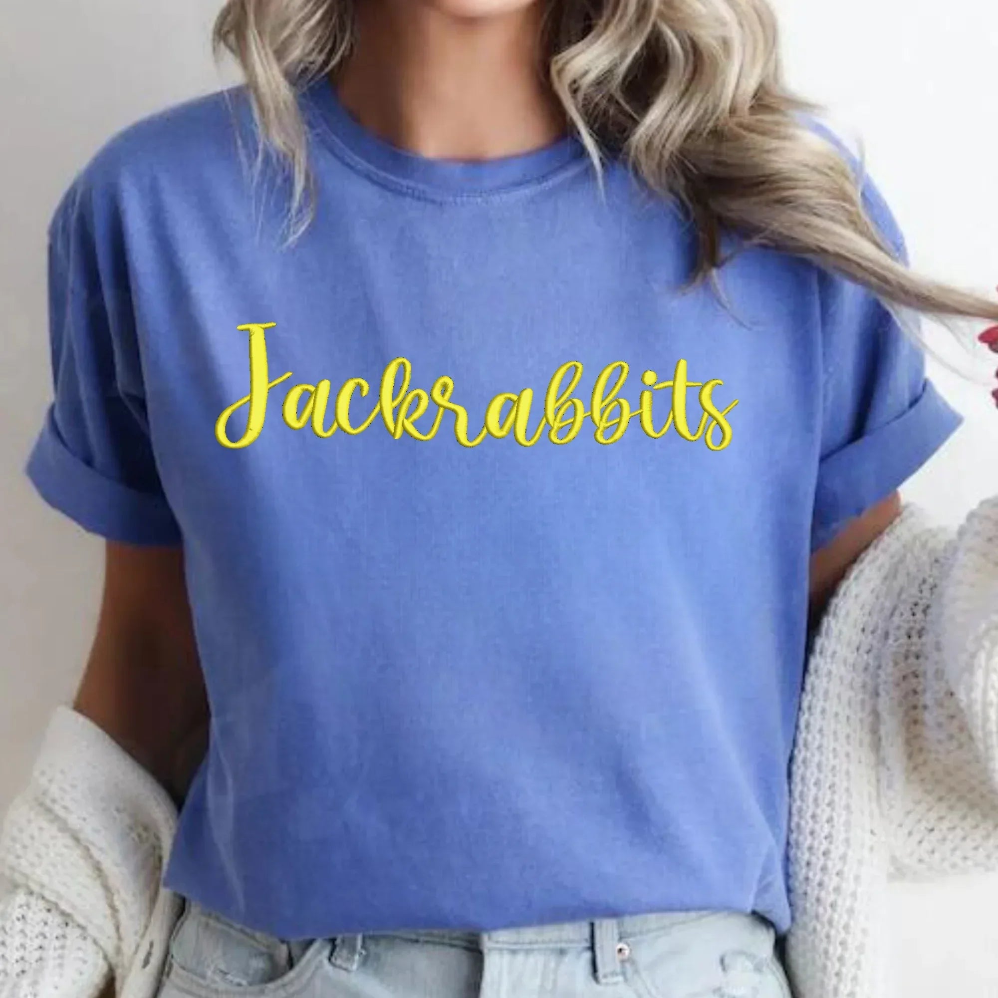 Jackrabbits 3D Puff Embroidered CC Short Sleeve/Sweatshirt - Merch Girls