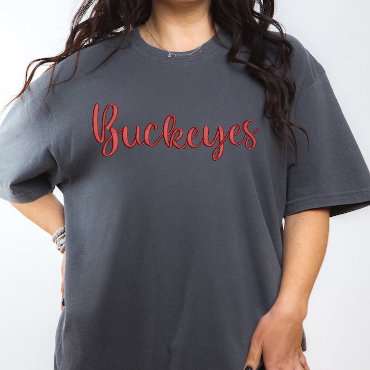 Buckeyes 3D Puff Embroidered CC Short Sleeve/Sweatshirt