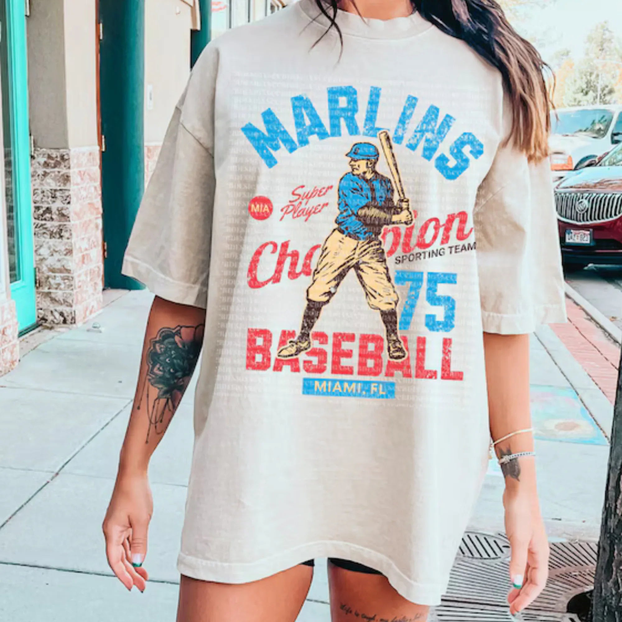 Marlins Baseball DTF Transfer - Merch Girls