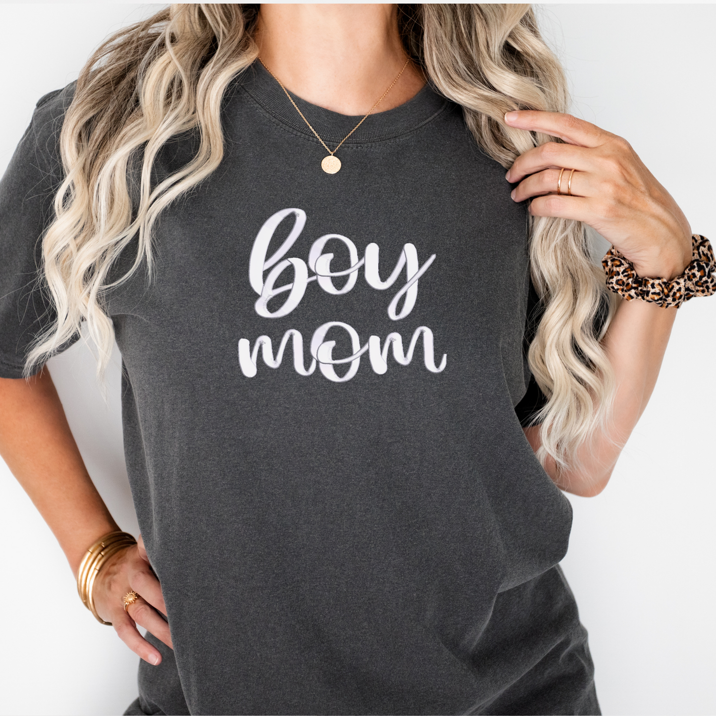 Boy Mom 3D Puff Embroidered CC Short Sleeve/Sweatshirt