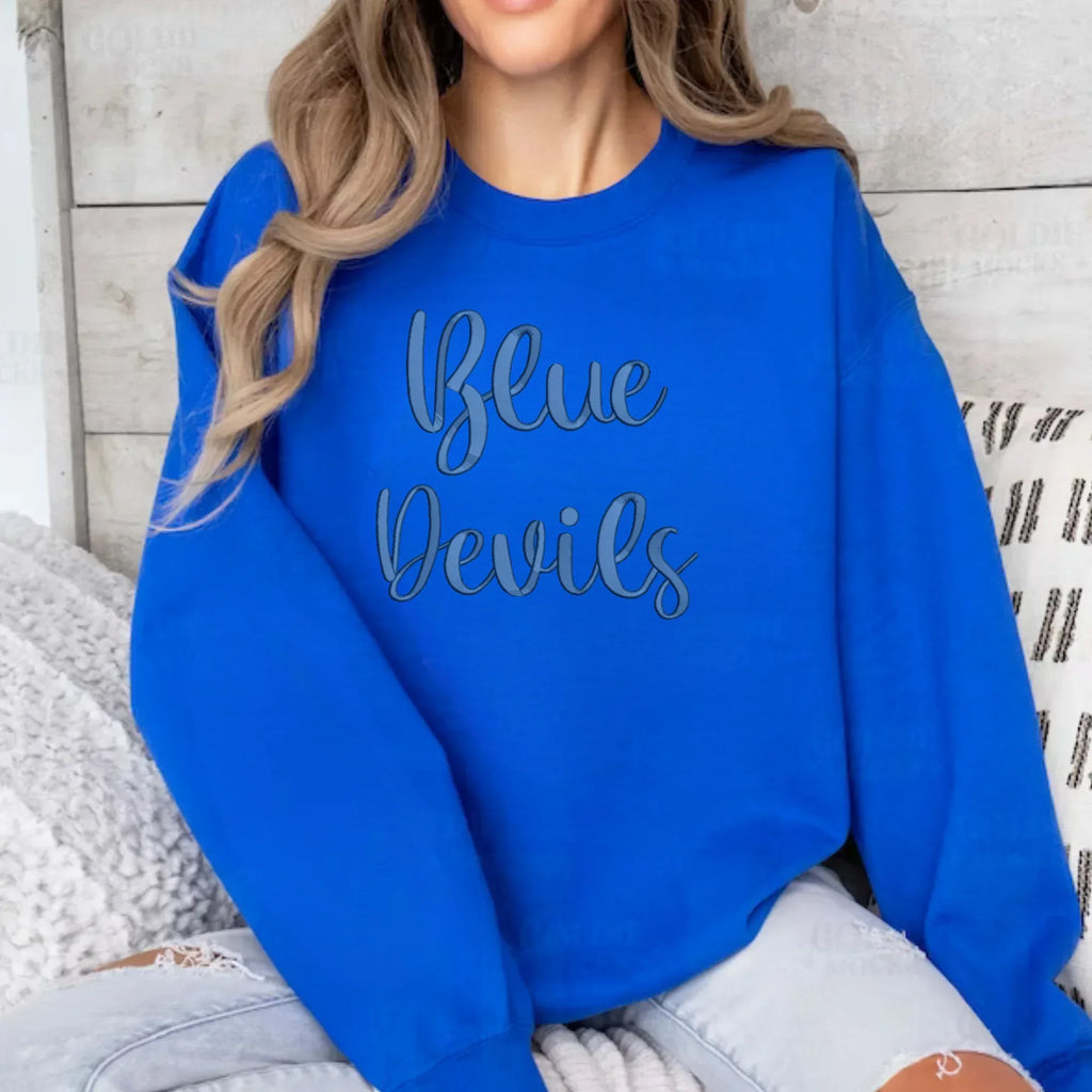 Blue Devils 3D Puff Embroidered Shirt - Merch Girls