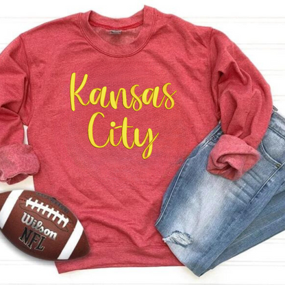 Kansas City 3D Puff Embroidered CC Short Sleeve/Sweatshirt