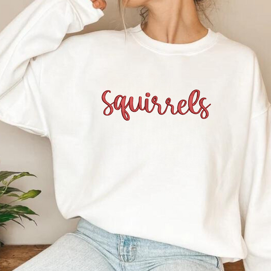 Squirrels 3D Puff Embroidered CC Short Sleeve/Sweatshirt