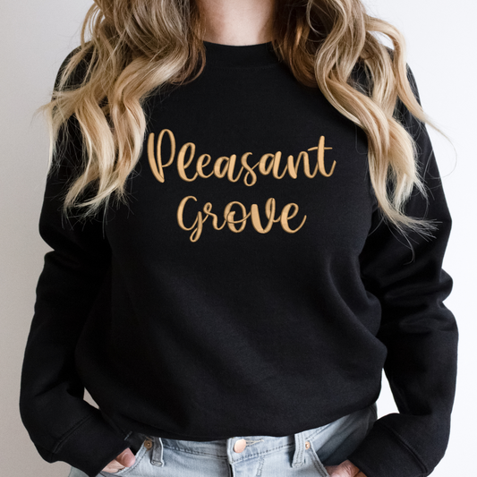 Pleasant Grove 3D Puff Embroidered CC Short Sleeve/Sweatshirt