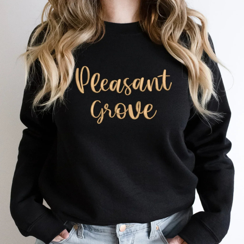 Pleasant Grove 3D Puff Embroidered Shirt - Merch Girls