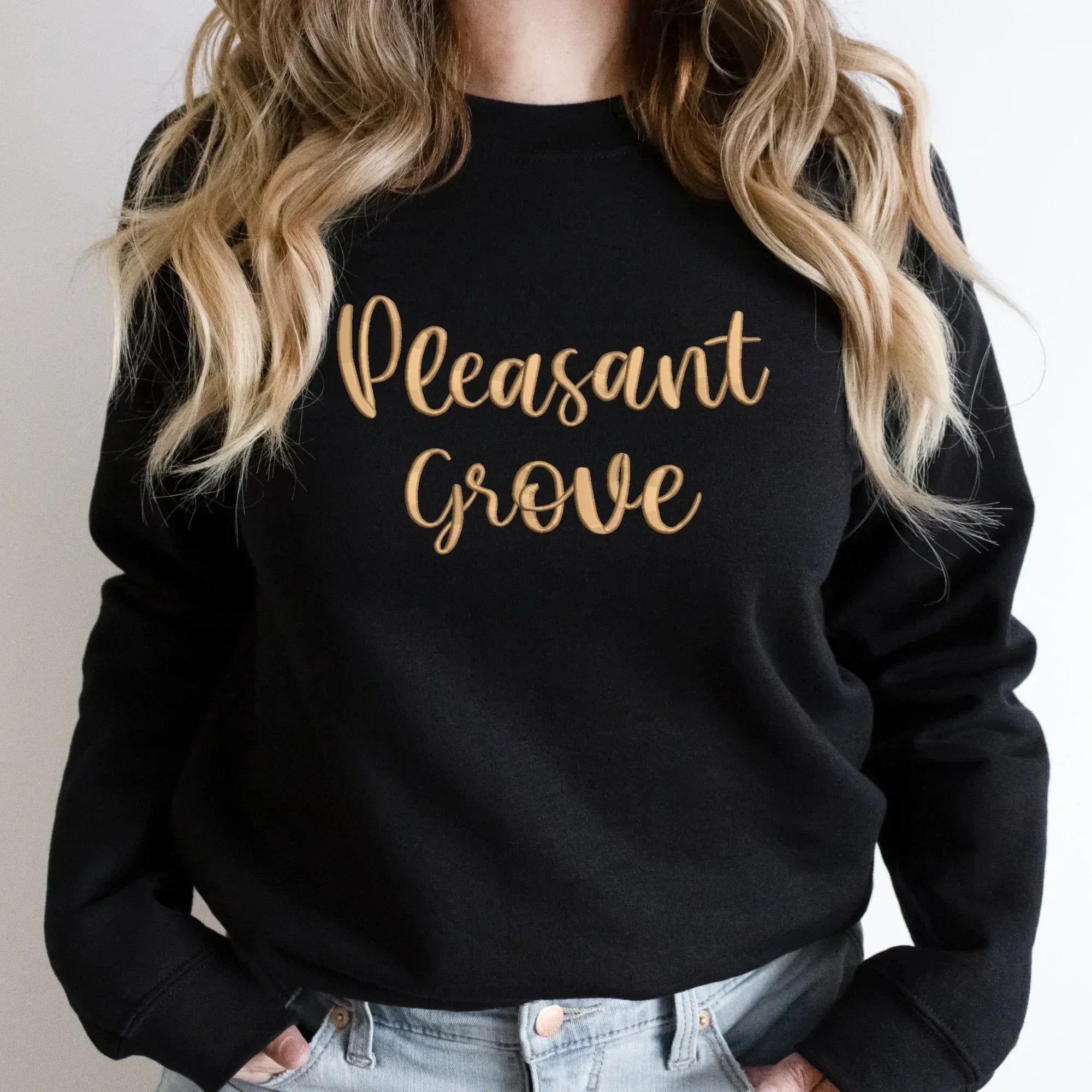 Pleasant Grove 3D Puff Embroidered Shirt - Merch Girls