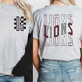 Lions Maroon, Grey DTF Transfer - Merch Girls