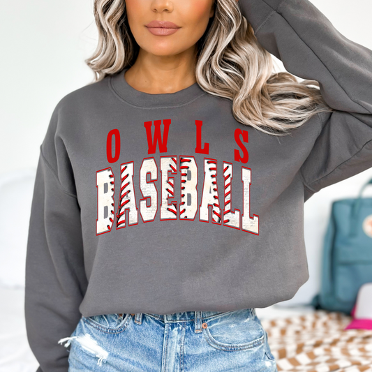 Owls Baseball DTF Transfer