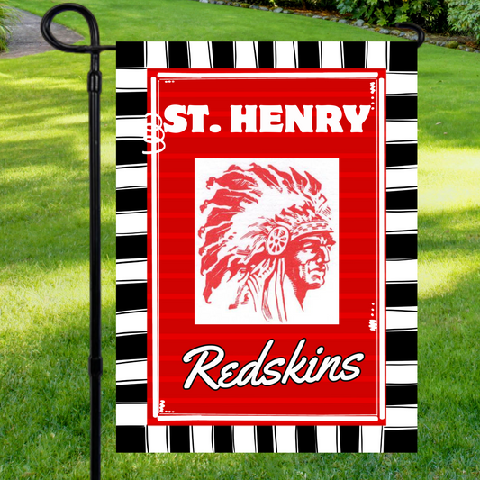 St. Henry Redskins Garden Flag