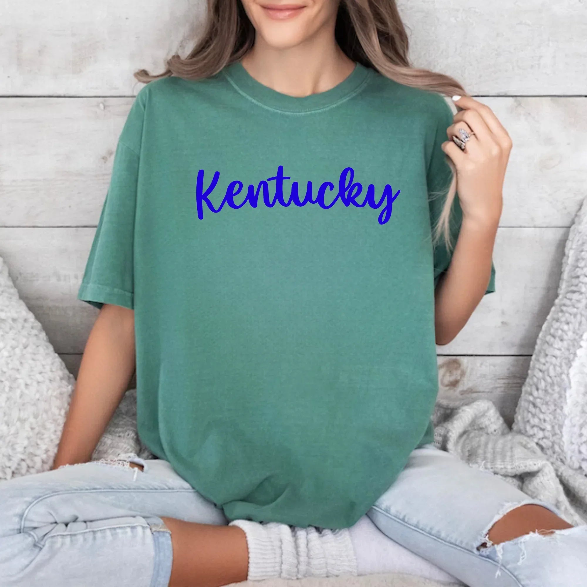 Kentucky 3D Puff Embroidered Shirt - Merch Girls