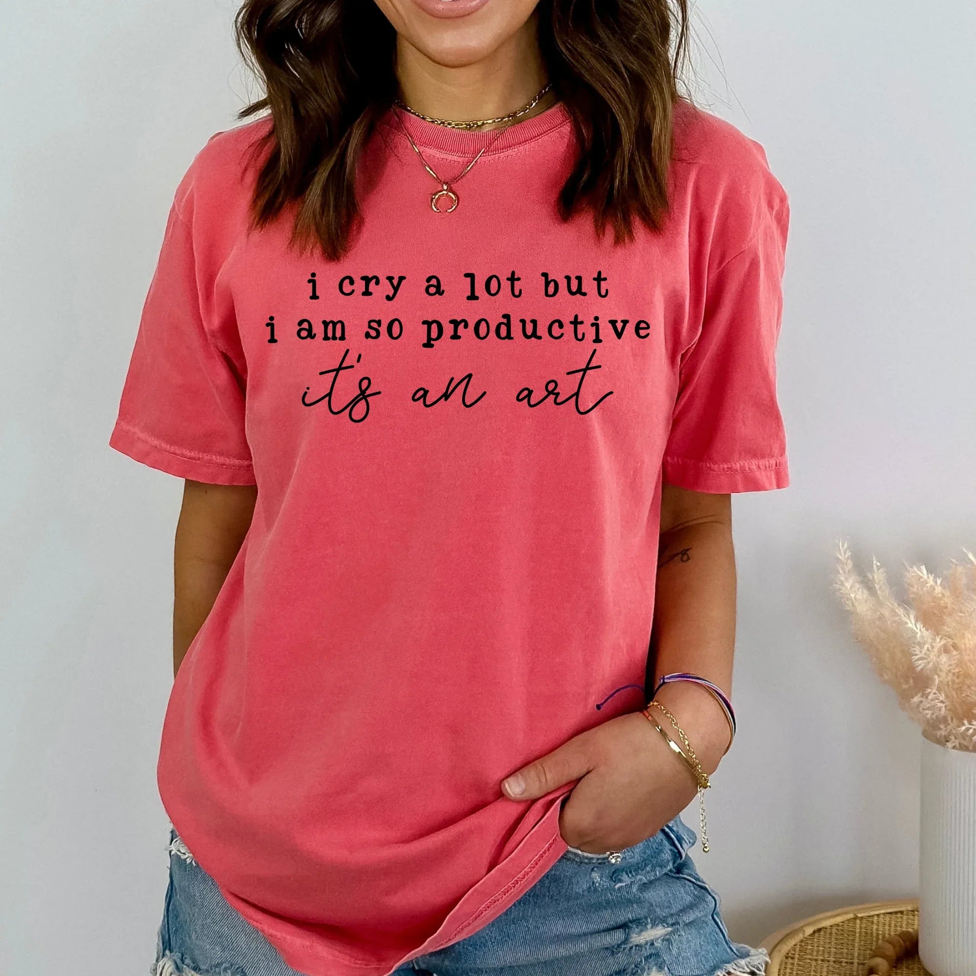 I Cry A Lot But I Am So Productive DTF Transfer - Merch Girls