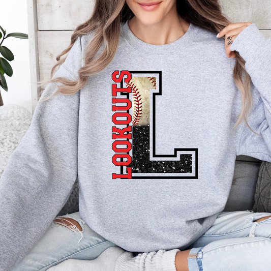 Lookouts Glitter Letter DTF Transfer