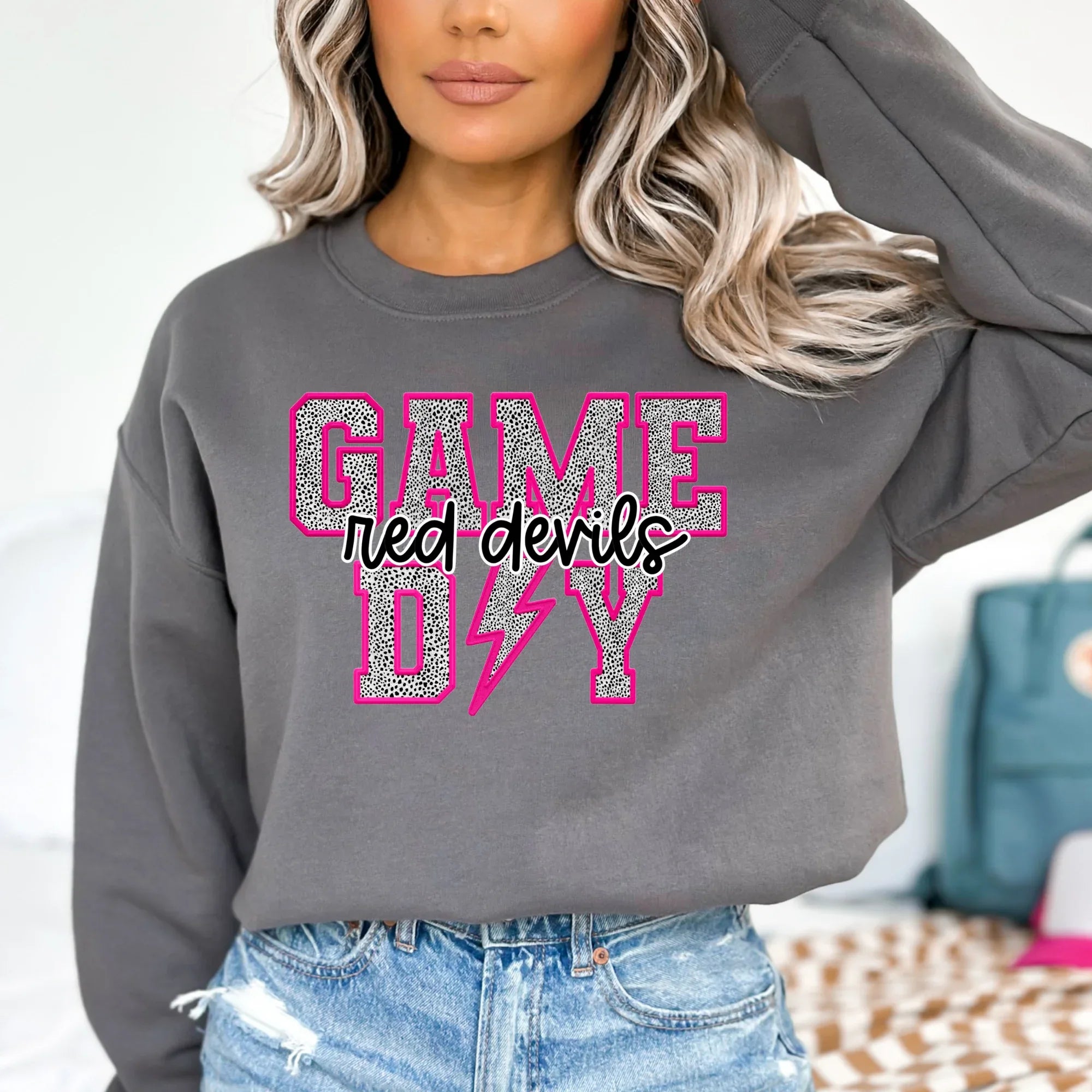 Game Day Red Devils DTF Transfer - Merch Girls
